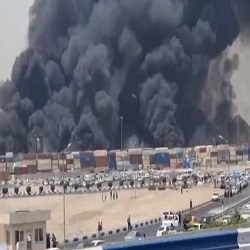 انفجار گسترده در بندرعباس