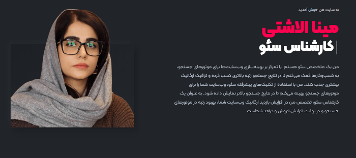 سایت مینا الاشتی | بهترین سئوکار بندرعباس